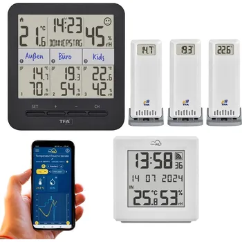 Hodinky TFA 35.8109 - Sada WiFi brány TFA.me a bezdrátového teploměru TFA 30.3075.01