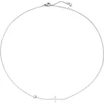 Victoria Filippi Stainless Steel Náhrdelník s křížkem a zirkonem Dorothea NH-782S/85 Stříbrná 40 cm + 5 cm (prodloužení)