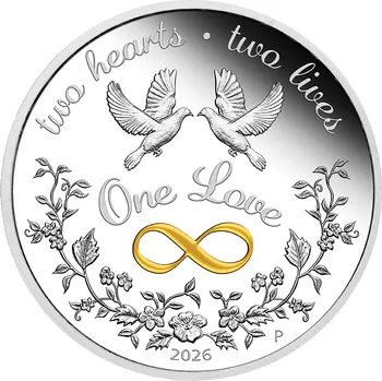 Stříbrná mince One Love 1 oz Proof 2026