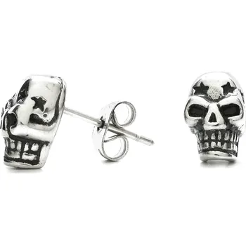 Náušnice Ocelové náušnice lebka Lyam