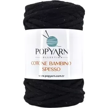 Příze POPYARN Příze Cotone bambino spesso B219 - černá, 250g 75m