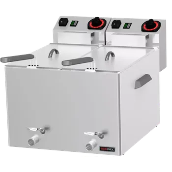 fritéza Fritéza FE 88 V na ryby elektrická dvojitá 0,43 kW/l, 8+8 l stolní s výpustí 230 V
