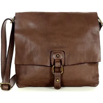 Kabelka Městská kožená kabelka MARCO MAZZINI vintage; hnědá