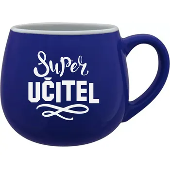 SUPER UČITEL - modrý keramický hrníček 300 ml