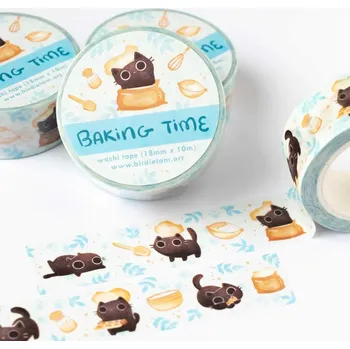 Lepicí páska Washi páska Black Cats Baking Time