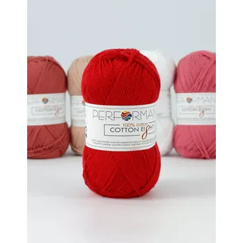 Příze Performance Bavlněná příze Cotton Eight 1080 - červená 50g 175m