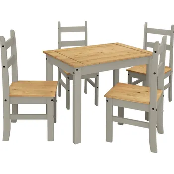 Jídelní set Dřevěný jídelní set Corona bílý