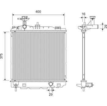 Chladič motoru Chladič vody pro motor VALEO 701367
