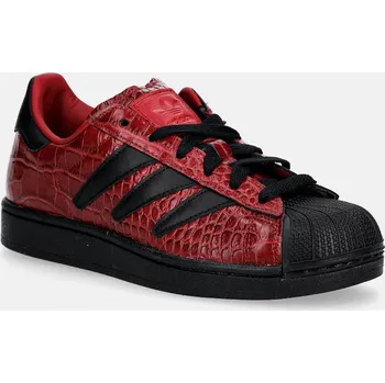 Dámská obuv Kožené tenisky adidas Originals Superstar II W, 36, červená, 33X
