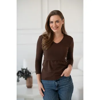 Kojící tričko 7/8 Milk Shirt Chocolate