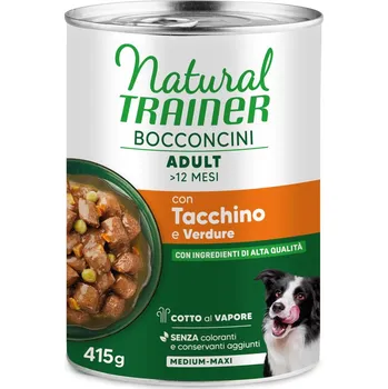 Krmivo pro psa 2x415g 415g Natural Trainer Bocconcini Adult Medium & Maxi Chunks - krůtí