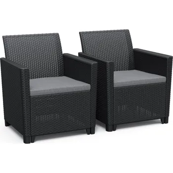 Zahrada 2x zahradní křeslo Claire - grafit