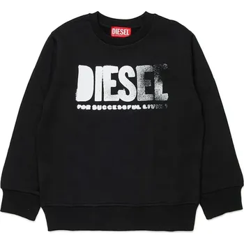 Chlapecká mikina Dětská mikina s bavlnou Diesel SIDER OVER SWEAT-SHIRT J02619.0GEAD černá 99X, vel. 168
