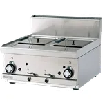 Fritéza plynová dvojitá 0,75 kW/l, 8+8 l bez podestavby | RM - F2/8T-66G
