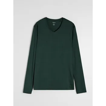 Oblečení a móda Sinsay - Bavlněné tričko Basic - zelená - 652EY-67X - 652EY-67X-3XL-1