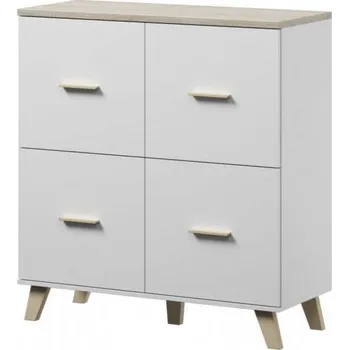 Komoda Komoda Lotta 110 cm bílá/dub sonoma