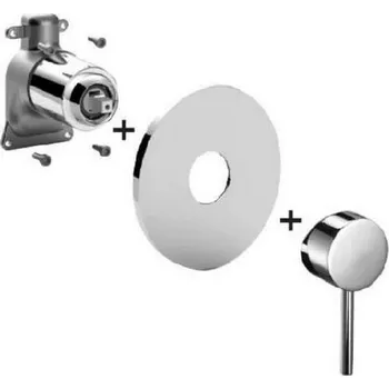 Vodovodní baterie Paffoni - Baterie pro podomítkovou instalaci LIGHT matný chrom