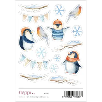Fleppi Samolepky Zimní tučňáci