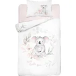 Oboustranné bambusové povlečení pro děti v bílé barvě s nádhernou koalou 2ks: 100 cmx135 + povlak 40x60