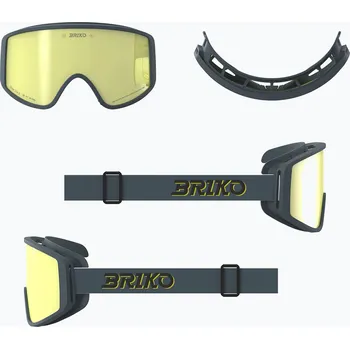 Lyžařské brýle Briko Pulse white gray/yellow