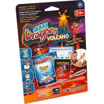 Dětská vědecká sada World Alive Aqua Dragons Volcano rudí vodní dráčci náhradní sada vajíček a krmení