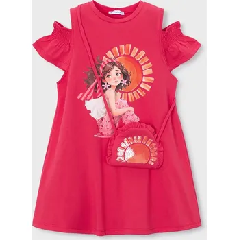 Dívčí šaty Dětské bavlněné šaty Mayoral 3941.6L.Mini.PPY2 růžová 42X, vel. 116
