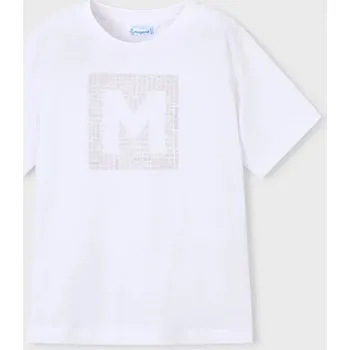 Dětské bavlněné tričko Mayoral 170.5F.Mini.PPY2 bílá 00X, vel. 92