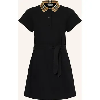 Dámské šaty Burberry Dívčí Piqué Polo Šaty Astrid, černá / béžová /...