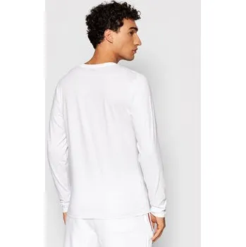 Pánské tričko Alpha Industries S dlouhým rukávem Basic Small Logo 198517 Bílá Regular Fit S