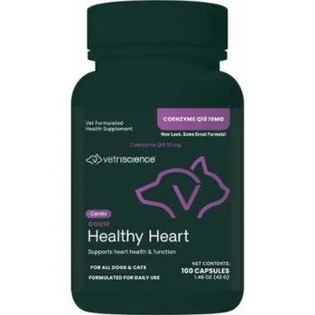 VetriScience Coenzyme Q10 pro zdravé srdce pro psy a kočky 10mg 100cps + CashBack 21 Kč