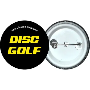 Discgolf-Shop.com odznak - Nápis Disc Golf (Originální odznak z dílny Discgolf-Shop.com)
