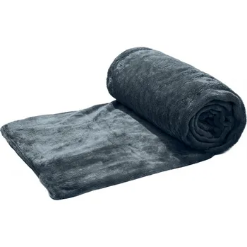 deka Tmavě šedá mikroplyšová deka CALMI 150x200 cm