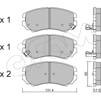 Brzdová destička Sada brzdových destiček, kotoučová brzda CIFAM 822-503-0