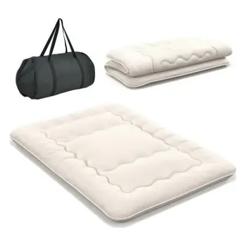 Matrace Japonská futonová matrace HU10922BE-D, 140 x 200 cm, béžová - A COSTWAY