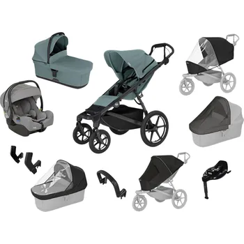 Kočárek Akční set MAX Thule Urban Glide 4-wheel s magnetickou přezkou Mid blue + Joie Autorizovaný prodejce