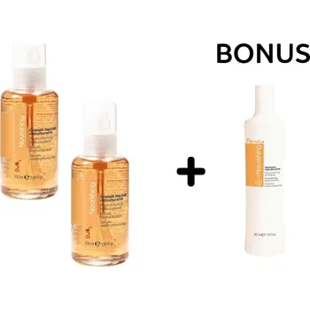 Vlasová regenerace AKCE: Fanola Nourishing - výživa vlasů - 2x ochranné sérum, 100 ml + šampon, 350 ml