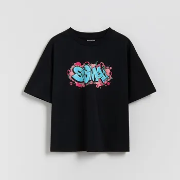 Chlapecké tričko Reserved - Tričko s potiskem - černý - 470ED-99X - 470ED-99X-146