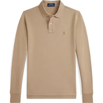 Dětská móda Dětské bavlněné tričko s dlouhým rukávem Polo Ralph Lauren 323708858069 béžová 80X, vel. 140-149