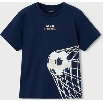 Chlapecké tričko Dětské bavlněné tričko Mayoral 3073.5G.Mini.PPY2 námořnická modř 59X, vel. 128