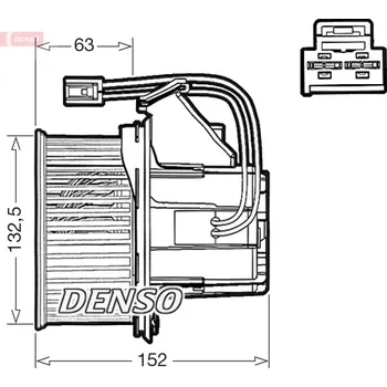 Ventilátor topení a klimatizace vnitřní ventilátor DENSO DEA17018