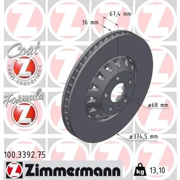 Brzdový kotouč Brzdový kotouč ZIMMERMANN 100.3392.75