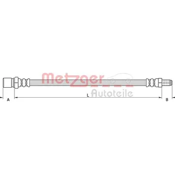Brzdová hadice Brzdová hadice METZGER 4111379