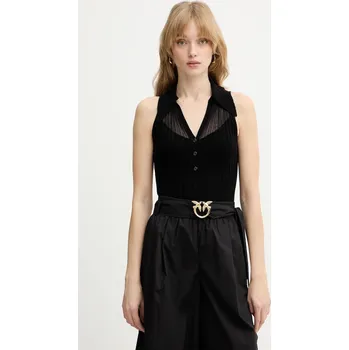 Top s příměsí vlny Pinko 106318.A34B černá 99X, vel. S