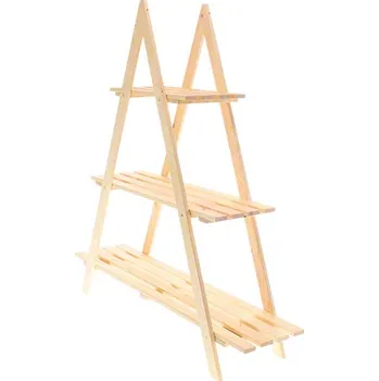 Stojan na květiny Dřevěný regál na květiny 107 x 101 x 26 cm