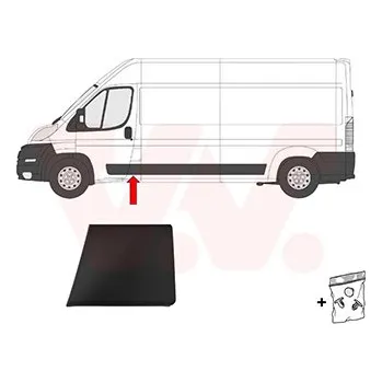 Lišta karosérie Ozdobná / ochranná lišta, boční stěna VAN WEZEL 1652405