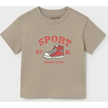 Chlapecké tričko Dětské bavlněné tričko Mayoral 1007.3E.Baby.PPY2 béžová 80X, vel. 98