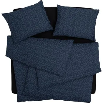 Povlečení SCANquilt povlečení ART JERSEY tapestry tmavě modrá 140 x 200/70 x 90 cm