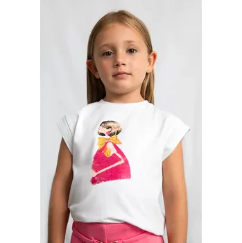 Dívčí tričko Dětské tričko Mayoral 3005.6D.Mini.PPY2 bílá 00X, vel. 110