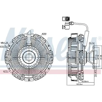 Chladič motoru Spojka větráku chladiče NISSENS 86248