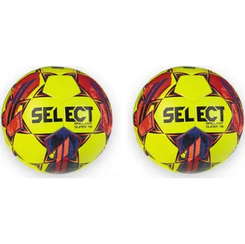 Fotbalový míč 2x Fotbalový míč Select Brillant Super TB žlutý, vel. 5